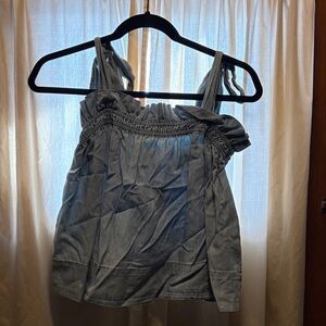 Express Light Blue Smocked Camisole